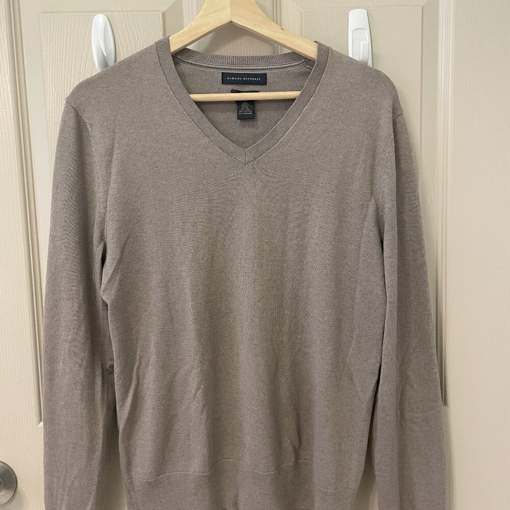 Men's gray Banana Republic silk/cotton/cashmere sweater, size small